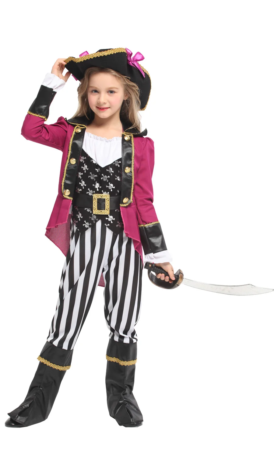 

Children's Halloween girl's Costume Party Pirate Performance Costume Halloween Cosplay Costume Purim Party dress