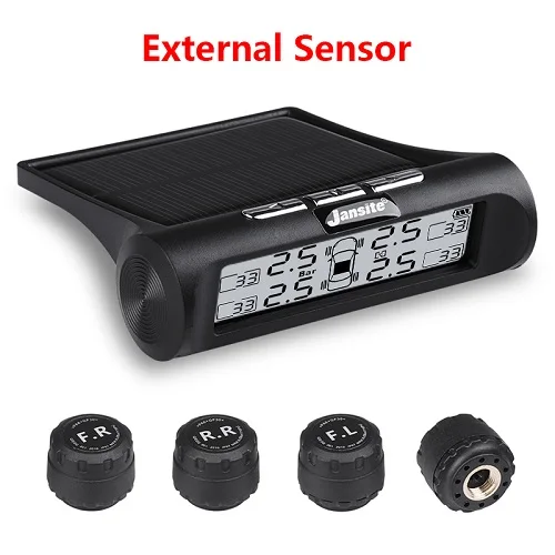 External sensor Jansite умный автомобиль TPMS система контроля давления в шинах режим обновления дисплей Солнечная энергия+ usb зарядка мониторинг в реальном времени - Тип: External sensor