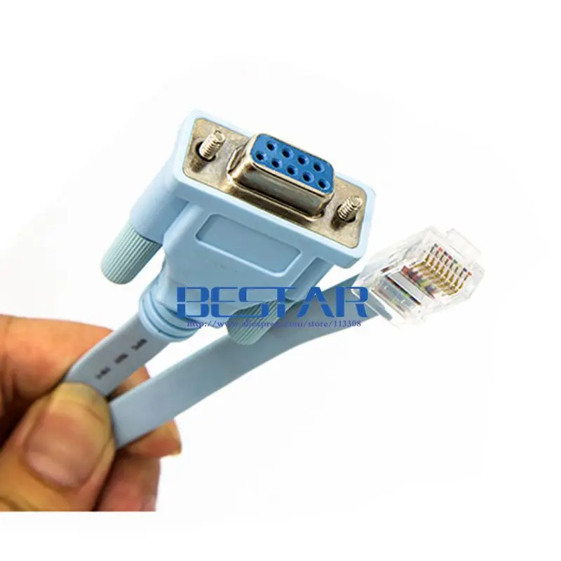 RS 232 RS232 DB9 до RJ45 RJ 45 консоль сетевого маршрутизатора модема с плоским кабелем