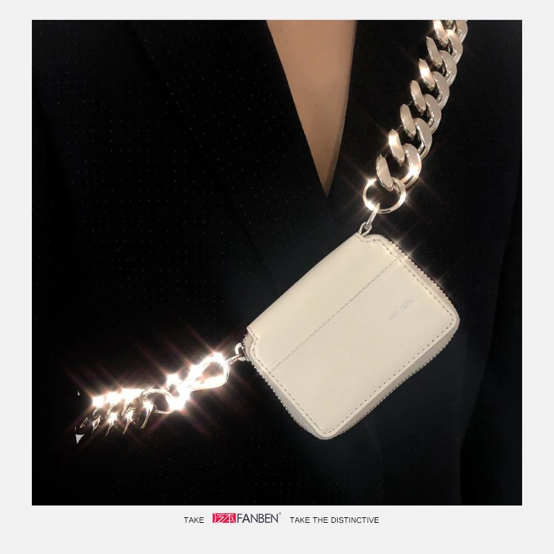 Черная сумка на плечо с цепочкой черный кошелек мини Ins популярный держатель для