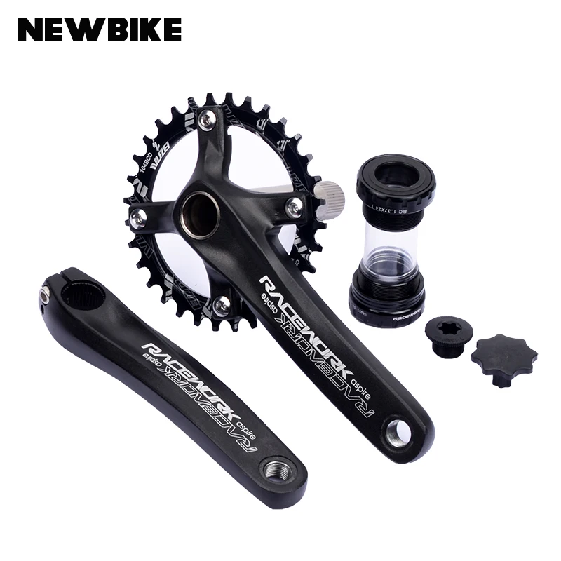 RaceworAluminiumlegierung Fahrrad Kurbel Kettenrad Berg Fahrrad Innenlager Kurbel рифленый диск MTB 104BCD велосипед Teil