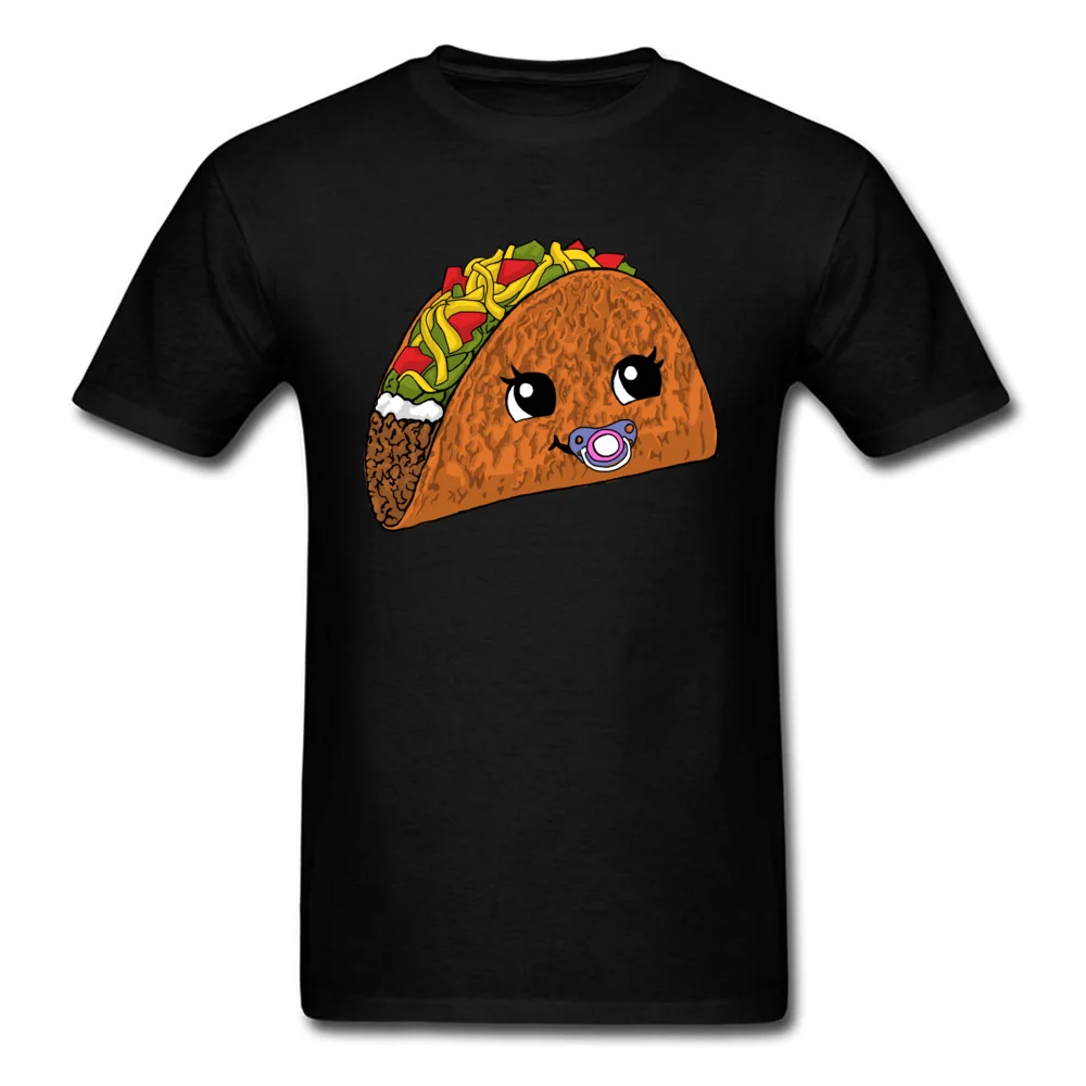 2018 Милая Мужская футболка Taco с принтом черная мультяшным дизайном для взрослых