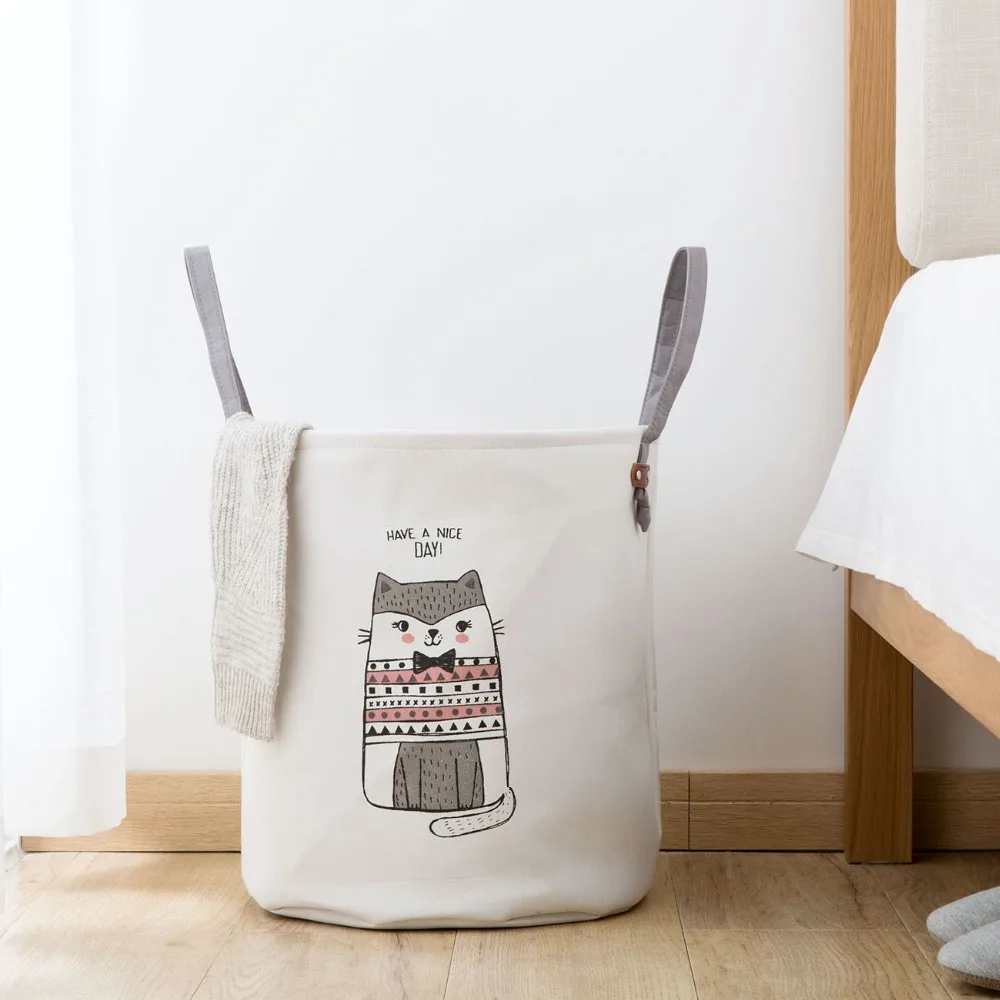 Folding Laundry Basket Sorter Hamper Dirty Clothes Home Washing Cartoon Sundries Handle Bag Baby Toys Storage Organizer | Дом и сад