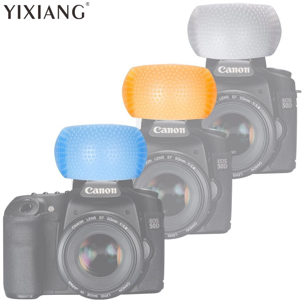 YIXIANG 3 цвета всплывающий Рассеиватель Вспышки для sony canon 500d 600d 700d 70d 5d3 Nikon D90 D7000 D5100