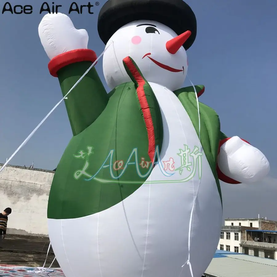 Preise Heißer Verkauf Weihnachten Aufblasbare Dekorationen, Riesen Grüne Aufblasbare Weihnachten Schneemann Für Förderung