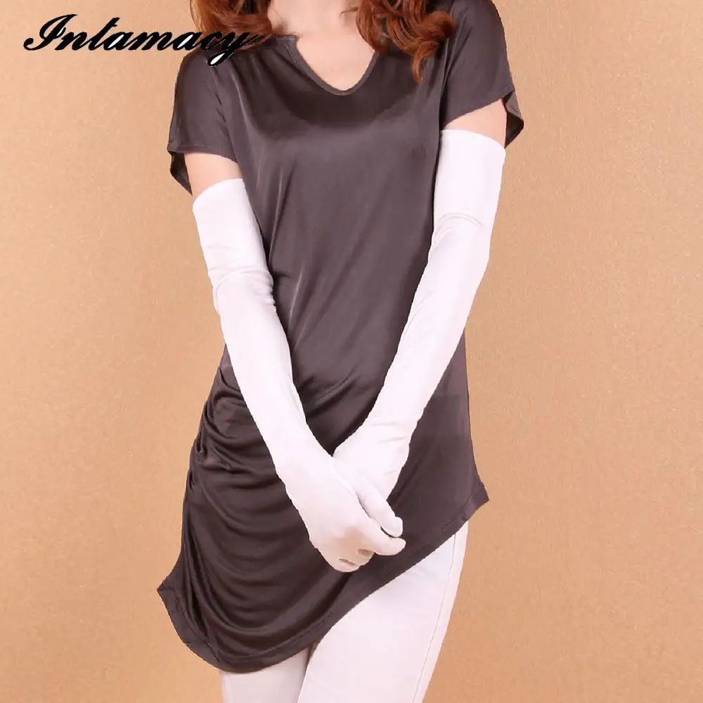 Женские шелковые перчатки из натурального шелка летние солнцезащитные с