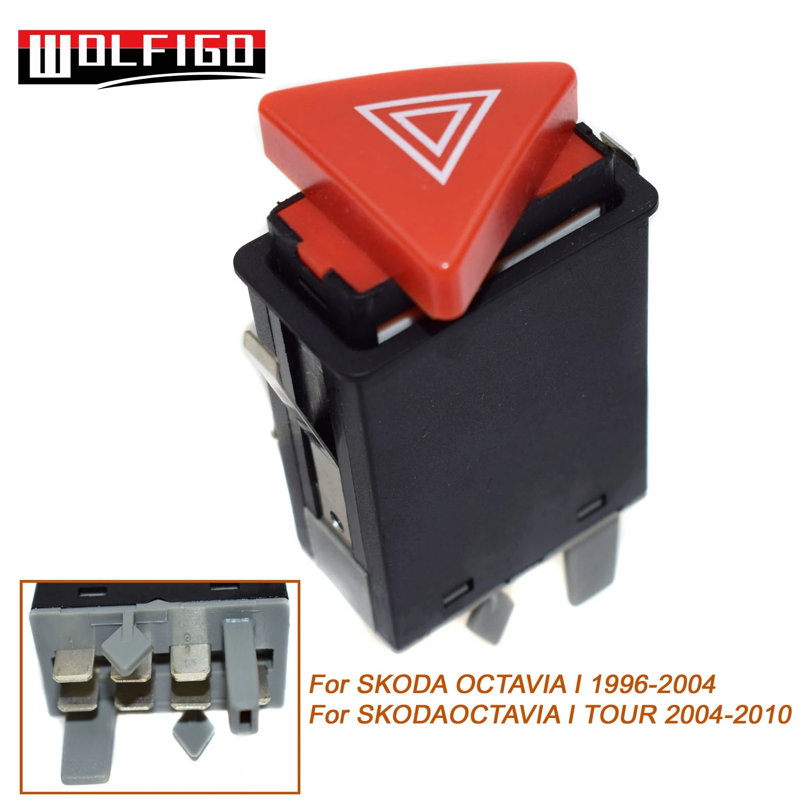 WOLFIGO аварийный выключатель светильник 1U0953235B для Skoda Octavia I 1996 2004 OCTAVIA TOUR