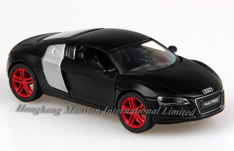 1:32 Масштаб литая под давлением металлическая модель автомобиля для Audi R8 Роскошная Коллекционная модель вытяжной игрушки автомобиль со звуком и светильник