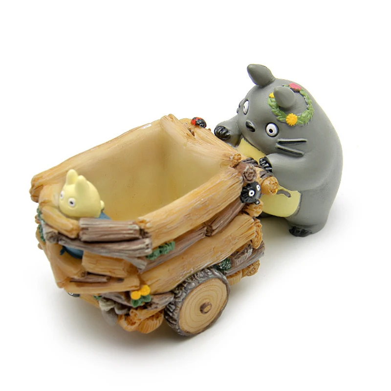 Studio Ghibli Мой сосед Тоторо игрушки милые 5 см Тоторо толчок автомобиль смолы фигурка Коллекция Модель игрушки для детей подарок домашний декор