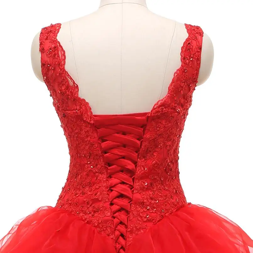 Длинное Красное Бальное Платье Свадебное 2017 Vestido De Noiva v-образным вырезом длиной
