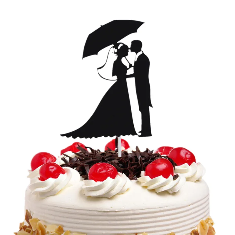 Торт Toppers флаги зонтик Mr Mrs Kiss Love Дети День Рождения Кекс Топпер Свадьба годовщина