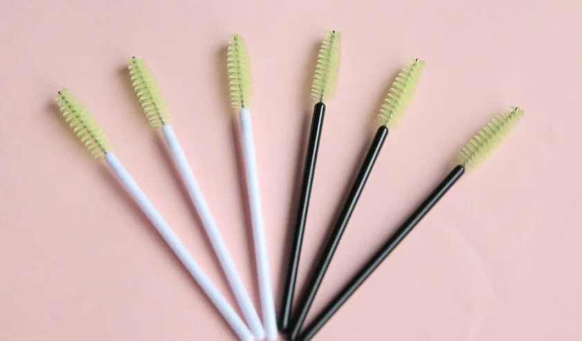 100 шт Косметика Кисть из синтетического волокна одноразовые щеточки с тушью для