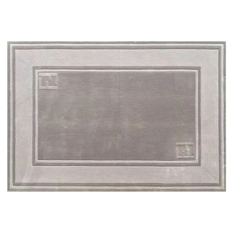 High end Acrylic Grey Carpet with Metal FF Sofa Living room Rug Can be customized brand Logo | Дом и сад