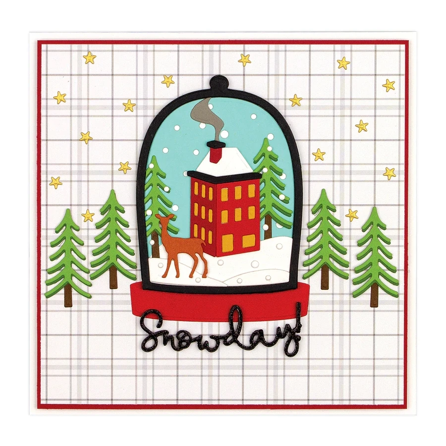 Santas Workshop Joy кирпич металлические режущие штампы трафареты для DIY скрапбукинга рождественские украшения тиснение поставщик ремесло высечки