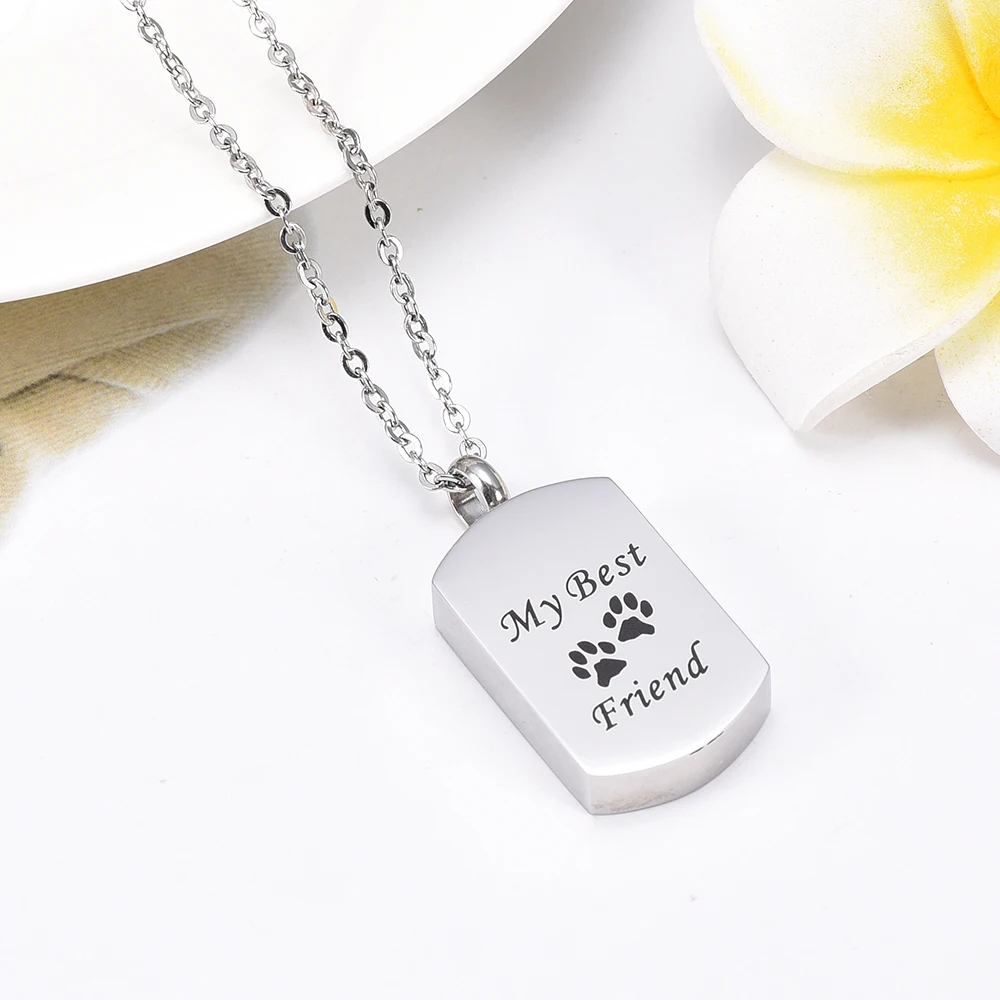 Подвеска для собаки из нержавеющей стали MiniCremation My Best Friend ожерелье с урной на