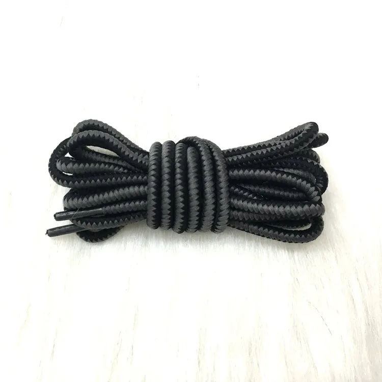 Black-Dark gray 1 пара разноцветных круглых шнурков уличные спортивные повседневные Ботинки martin Шнурки Кроссовки с шнурками Катание на коньках ботинки шнурки - Цвет: Black-Dark gray