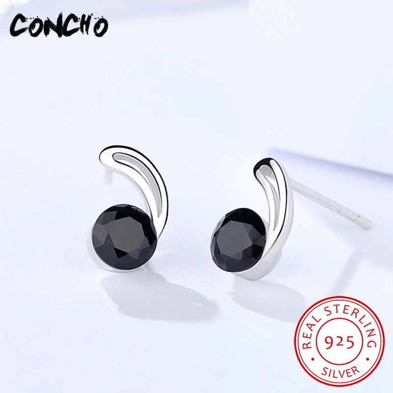 Женские Геометрические серьги пусеты Concho из стерлингового серебра 925 пробы