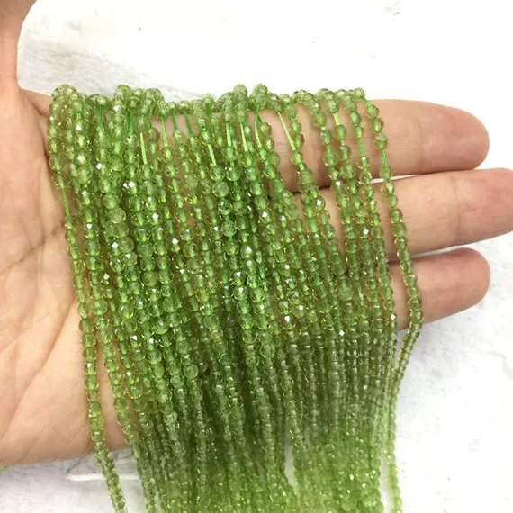 Бусины Из Натурального светильник зеленого драгоценного камня с мелкими гранями