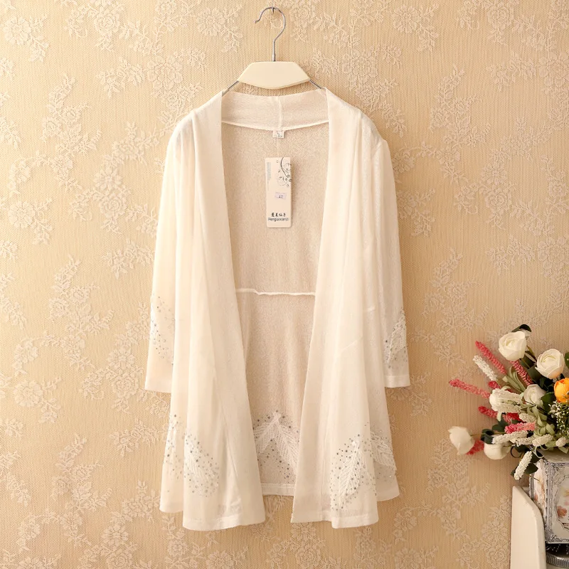 Летние кимоно блузки Вышивка Цветочные женские кардиганы рубашки топы шаль 2017