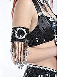 FEECOLOR 12 штук/Все индийские украшения для рук танца живота с прозрачными драгоценными камнями, кисточками и цветами.