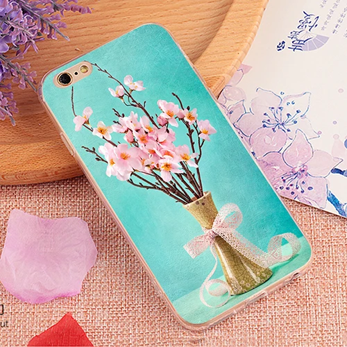 Vase and Flower Print Case Cover for iPhone 6 7 Plus | Мобильные телефоны и аксессуары