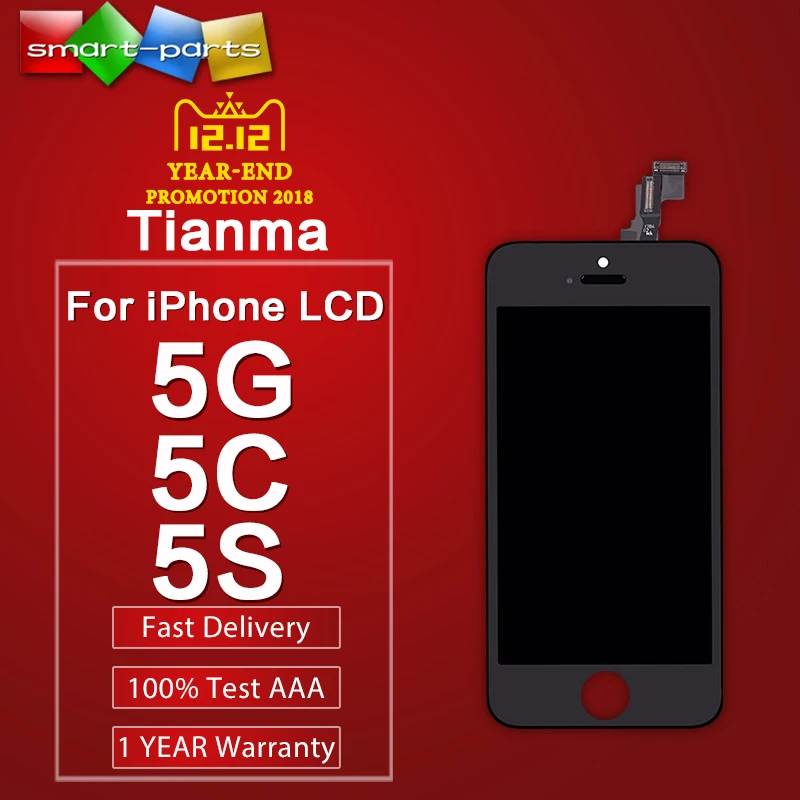 Премиум Tianma LCD для iPhone 5 5S SE 5C ЖК экран сенсорный дигитайзер полная сборка черный