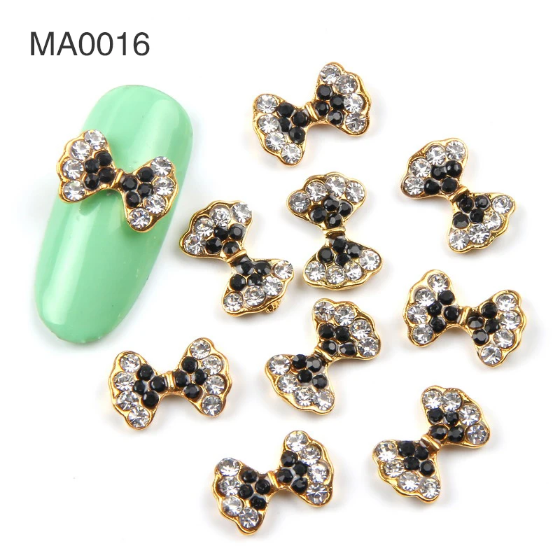 ELESSICAL 10pcs Bow Tie Nail Art Decoration 3D Charms Bowknot Lips Heart Women Jewelry Manicure DIY Supplies | Красота и здоровье