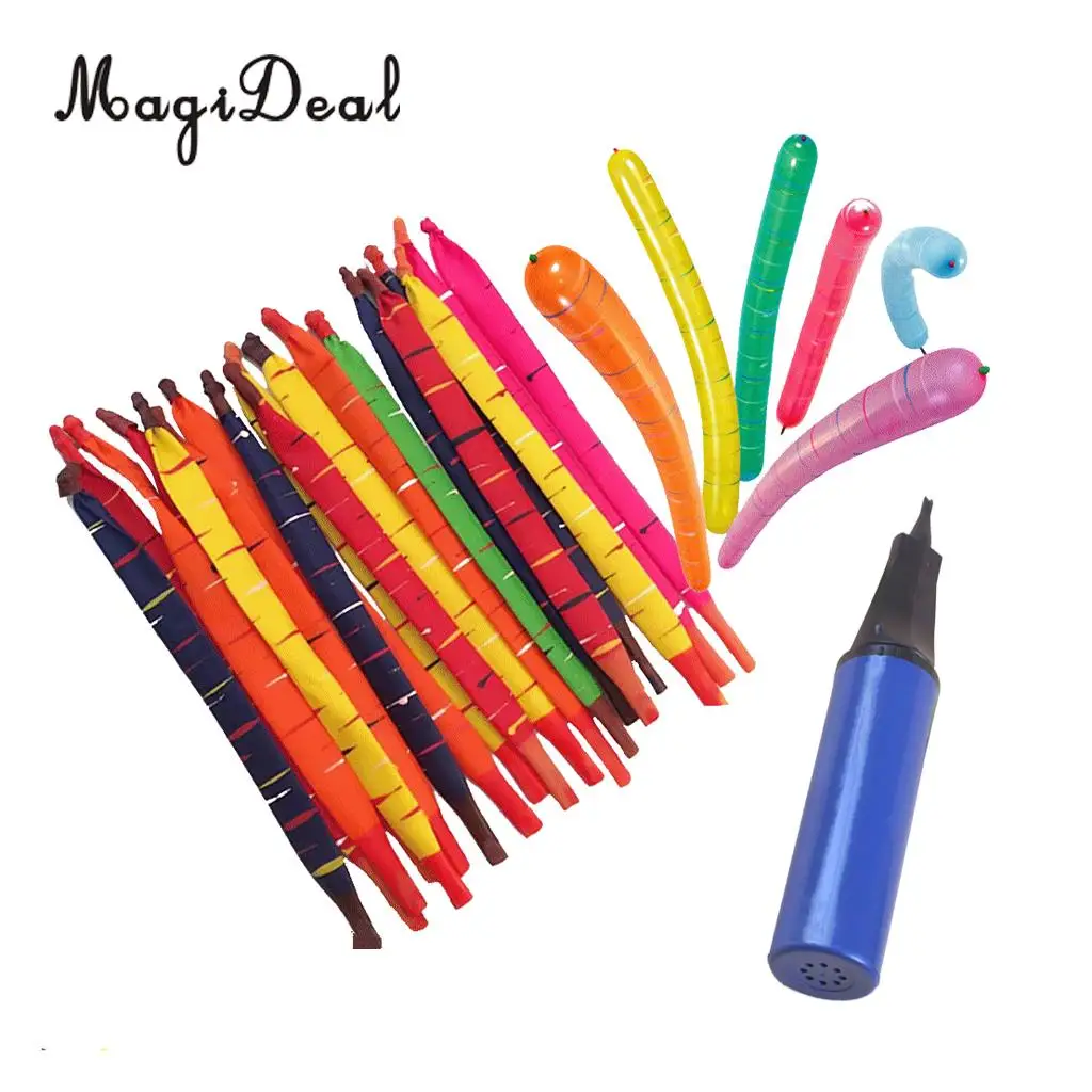 

100pcs Long Jumbo Latex Rocket Balloon With Pump Party Kids Toys
