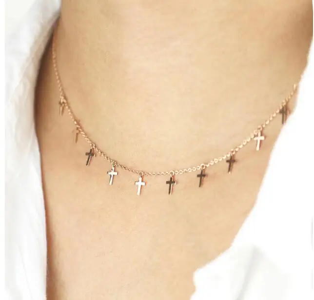 Женское Винтажное колье с подвеской серебряное золотое ожерелье цепочкой и в