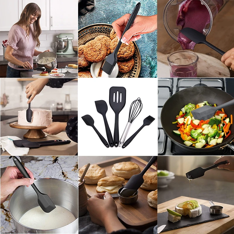 5 шт. набор силиконовой кухонной утвари посуды для выпечки с ложкой яиц и ЛОПАТКОЙ