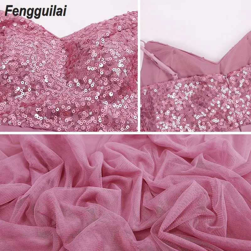 

Elegant Sequins Dress Women Vestidos Verano Long Slim Robe Femme Formal Luxury silver Glitter