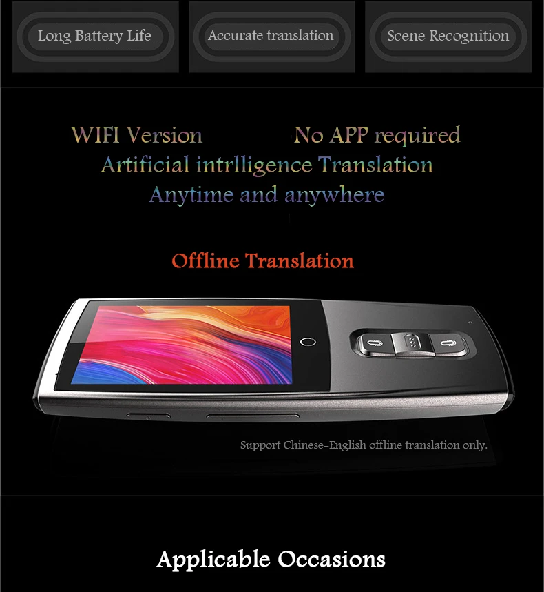 Двусторонний переводчик Многоязычная система офлайн перевод WIFI 43 языковый