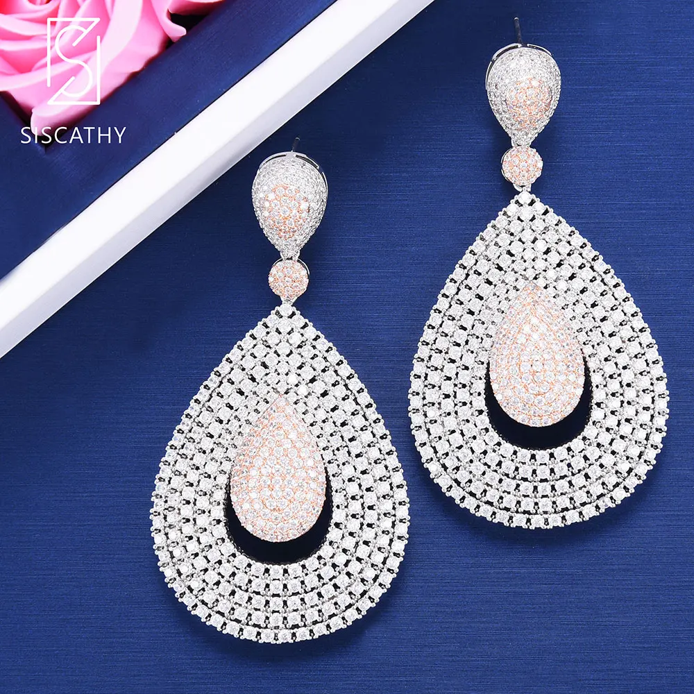 Женские серьги в форме слезы Siscathy модные висячие африканском стиле для свадебных