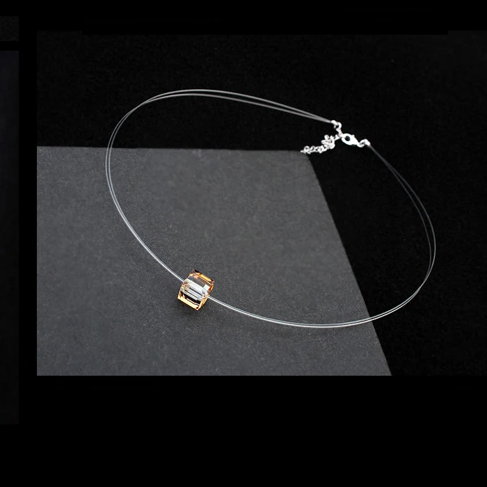 Malanda Новинка 2017 нет аллергических тонкие прозрачные цепи Колье Для женщин