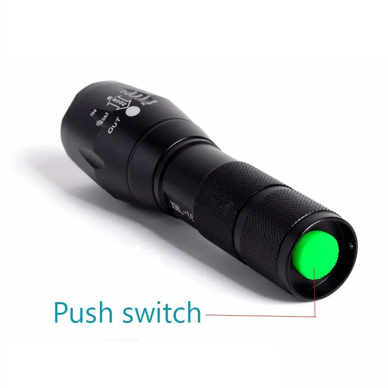 Z20A100 портативный светодиодный фонарик с функцией зума 4000LM XM-L T6 LED 5 режима света для 18650 или 3 хааа батарейки