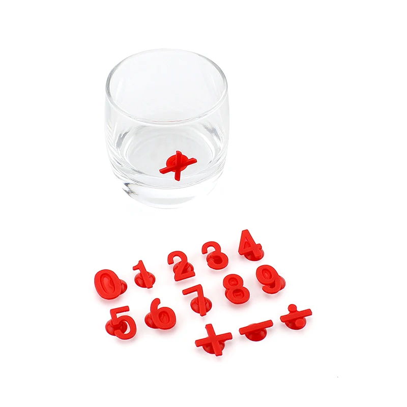 UPORS 14Pcs Wine Marker Creative Food Grade Silicone Digital Glass Cup Label Tag Number Shape | Дом и сад