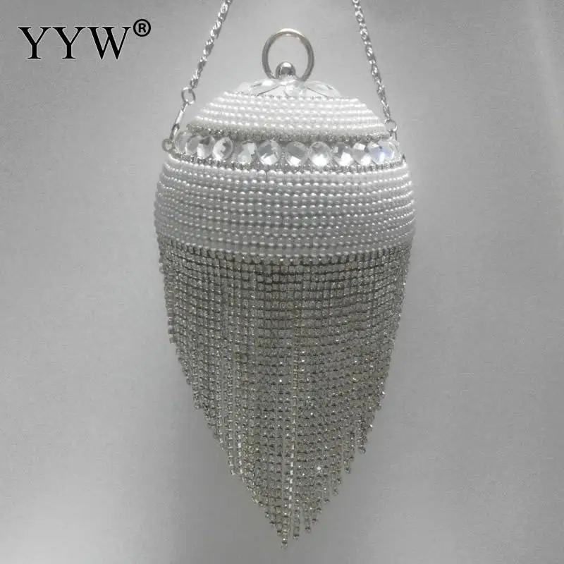 

Tassel Women Wedding Bag Bridal Clutches Bags Luxuty Rhinstone Chain Crossbody Shoulder Bag Glitter Evening Clutch Tote Handbag