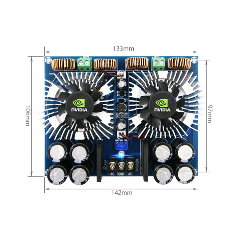 AIYIMA XH M252 двойной AC24V TDA8954TH цифровой аудио усилитель Совет 420 Вт * 2 высокая Мощность