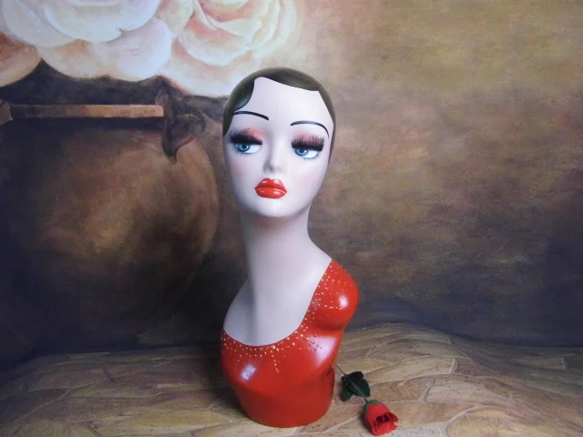 Женский манекен из стекловолокна головной убор Винтаж головы бюст|head bust|mannequin
