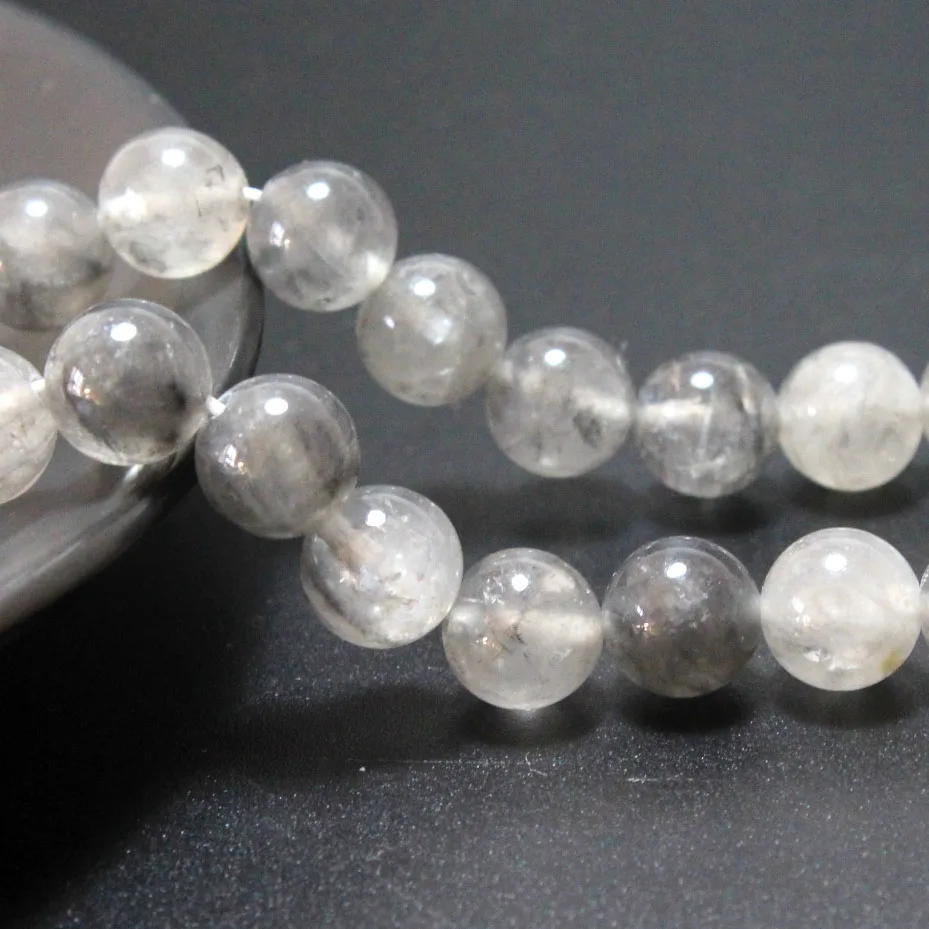 Wholesale Grey Cloud Crystal Natural Stone Beads For Jewelry Making DIY Bracelet Necklace 4mm 6mm 8mm 10mm 12mm 15.5'' | Украшения