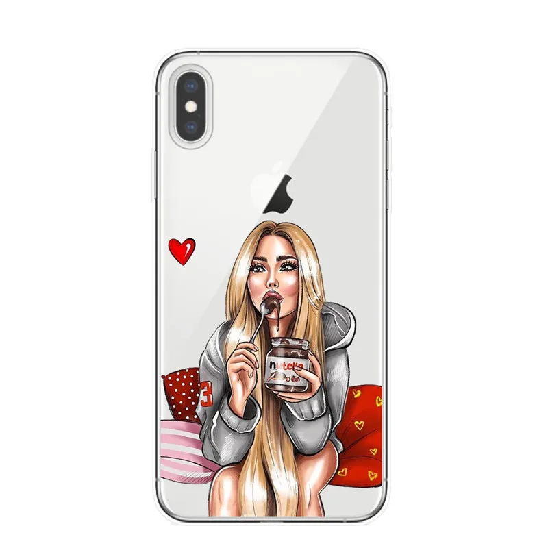 T5153 Модный мягкий термополиуретановый чехол для iPhone 11 Pro XS Max X XR 8 8Plus 7 6 6S Plus 5S SE силиконовый женский чехол для телефона - Цвет: T5153