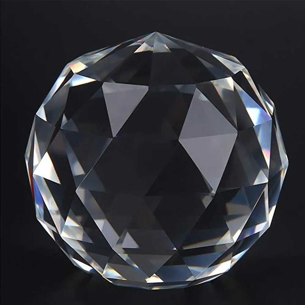 Pujiang 60 мм 1 шт. прозрачное стекло кристалл граненый шар Призма кулон Suncatcher фэн-шуй для украшения штор