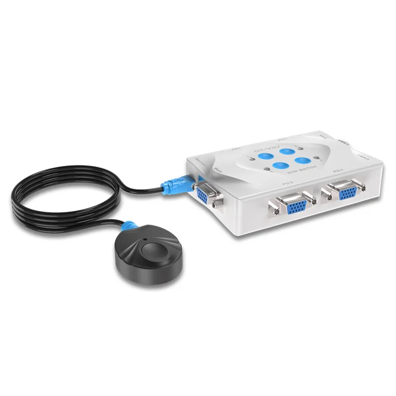 KVM переключатель MT Viki VGA USB 4 порта горячий ключ проводной пульт дистанционного