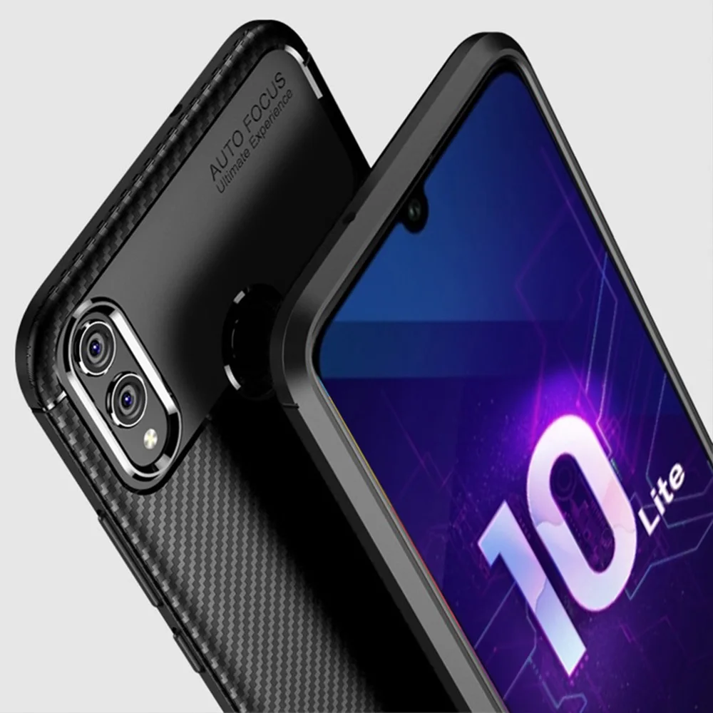Чехол из углеродного волокна для Honor 10 lite, 360 противоударный силиконовый чехол для телефона Huawei P Smart /Honor10 Lite, чехол-бампер