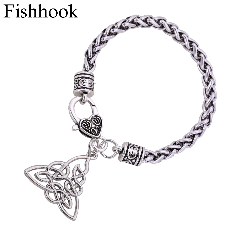 Рыболовный крючок религиозный Triquetra узел цинковый сплав античный посеребренный