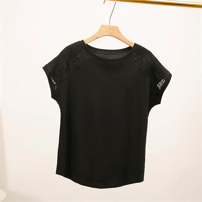 5XL хлопковые топы летняя блузка рубашка Корейская 2019 повседневная короткая рукав