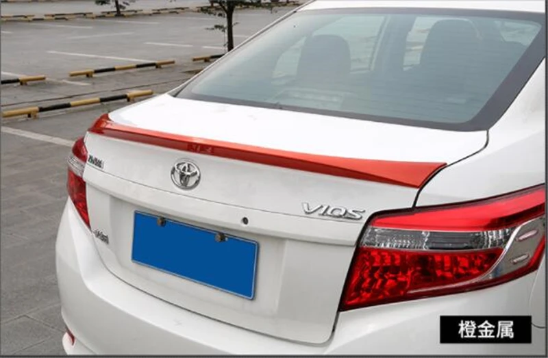 Для Toyota Yaris L Vios спойлер- года Высокое качество ABS пластик углеродный черный DIY краски спортивный автомобиль заднее крыло