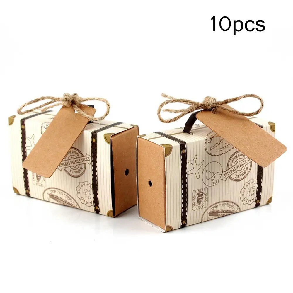 10pcs OurWarm Candy Boxes Craft Paper Birthday Party Favor Kids Gift Boxes Wedding Decorations Baby Shower Supplies - Цвет: 10pcs