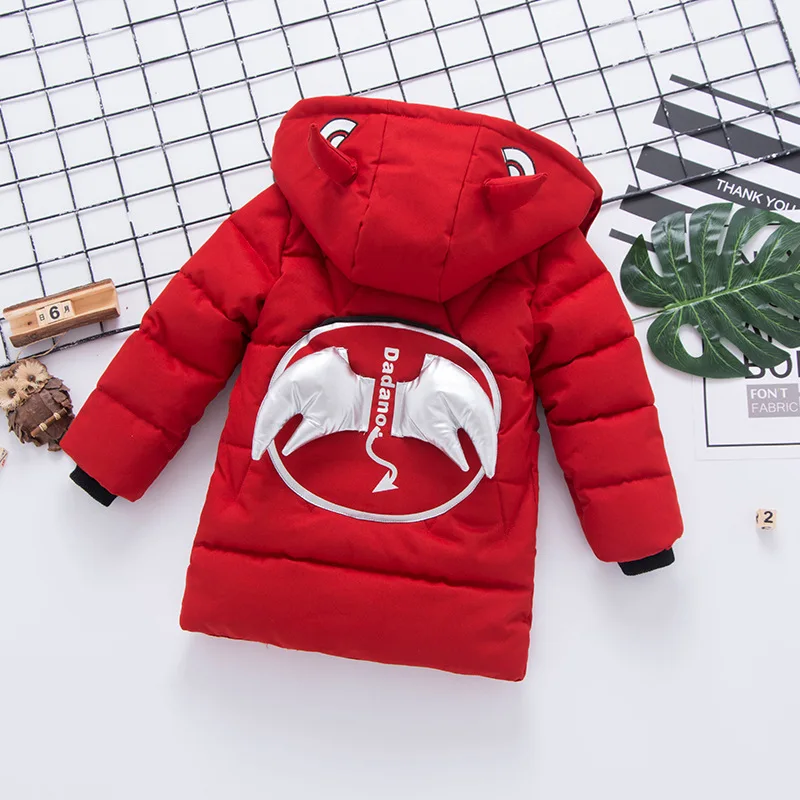 Зимние Пуховые куртки для маленьких мальчиков и девочек утепленный костюм с