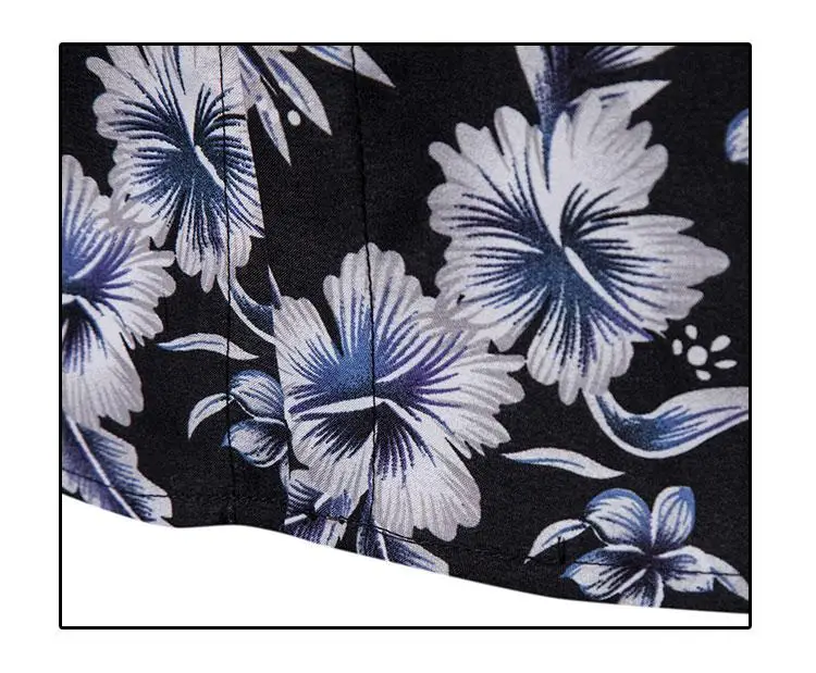Casual Blouse Mens Clothing Loose Summer Camisa masculina Short Sleeve Hawaiian Shirt dress Floral Menswear | Мужская одежда